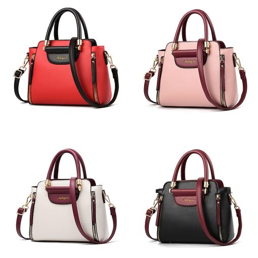 9Xe4Women s bags 2023 new fashion women s bags hit color hand held bag Europeand the