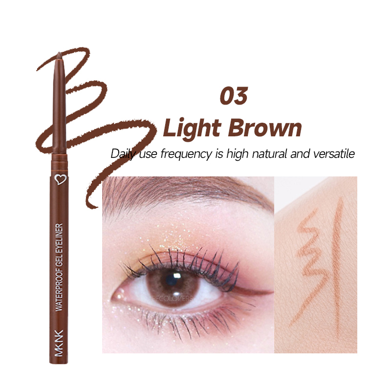 9coHBlack Brown Quick drying Eyeliner Waterproof Liquid Eyeliner Gel Pen Long Lasting Smooth Pencil Not Blooming