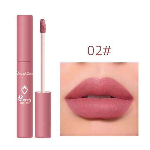 Q1gxWaterproof Velvet Matte Nude Lip Gloss Sexy Long Lasting Non stick Cup Nude Red Liquid Lipstick