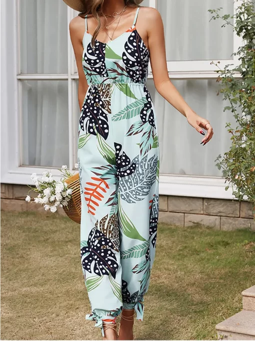 Summer Print Long Jumpsuit Women Casual Backless Sleeveless Rompers Elegant Slim V Neck Hollow Jumpsuits Sexy.jpg 1