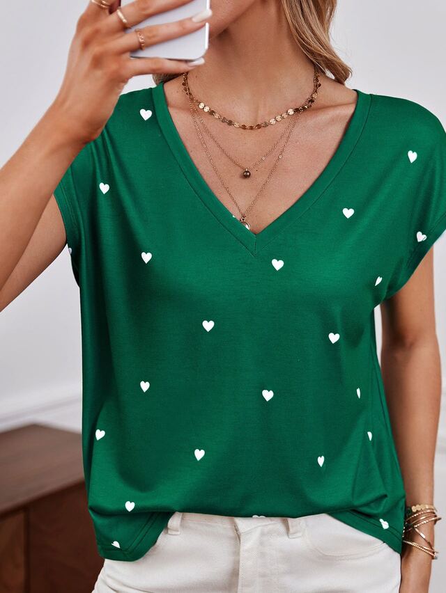TH2oWomen V neck T shirt 3d Alphabet Fashion Y2k Streetwear Summer Short Sleeve Women s Oversized