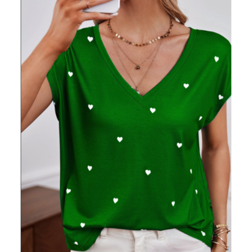 bCLPWomen V neck T shirt 3d Alphabet Fashion Y2k Streetwear Summer Short Sleeve Women s Oversized