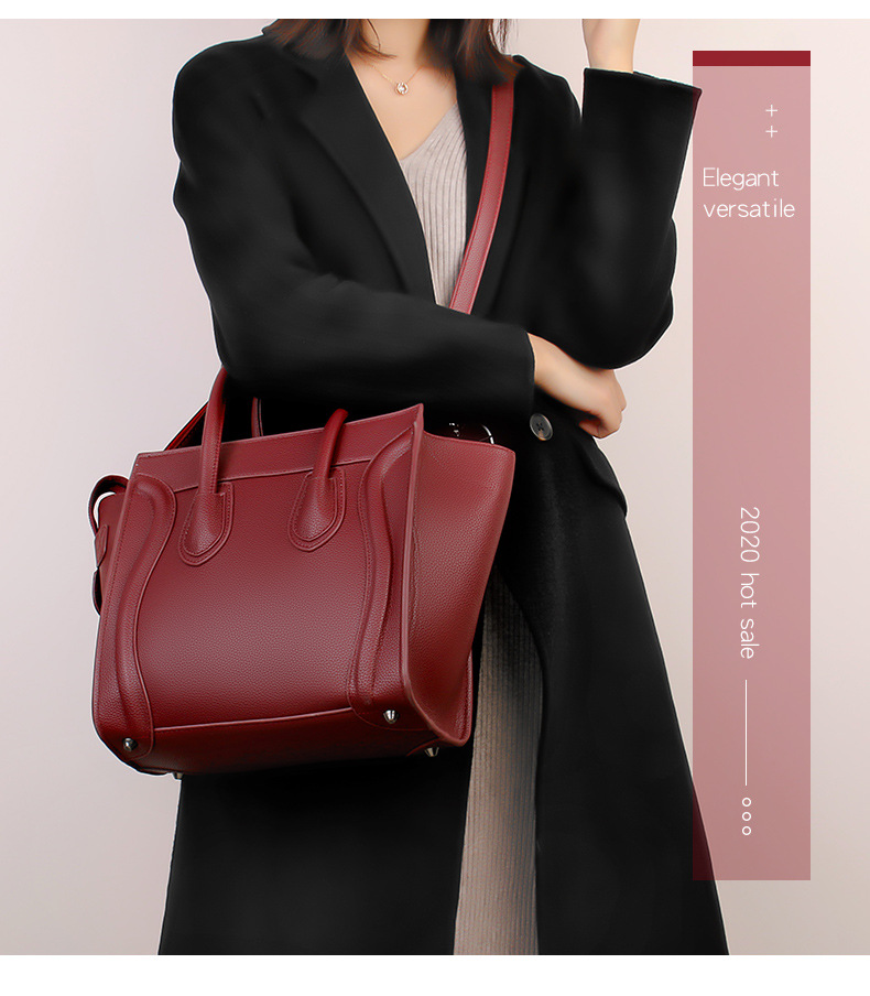 dGHVWomen s High Quality Luxury Designer Replica Handbag Leather Shoulder Bag Top Handle Big Tote Black