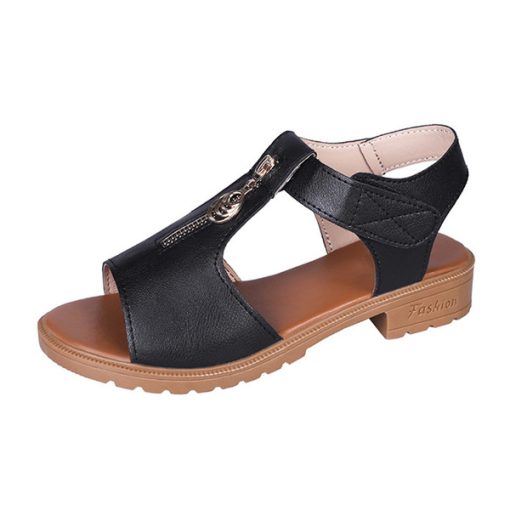 eeT4Summer Sandals Women Flat Beach Sandals Casual Woman Summer Footwear Ladies Sandals Black White Shoes A2172