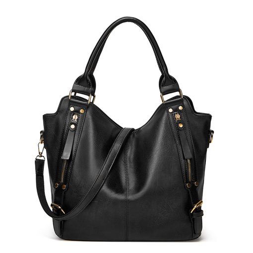 exOEHigh Quality Big Capacity Women Handbag Luxury Women Bag Side Pockets Design Hand Bag PU Leather