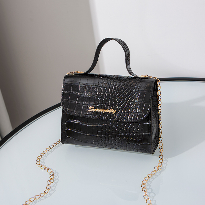 hNGNKorean Fashion Crocodile Pattern Single Shoulder Bag Mobile Coin Purse Ladies Messenger Bag Shoulder Handbag Bolsos