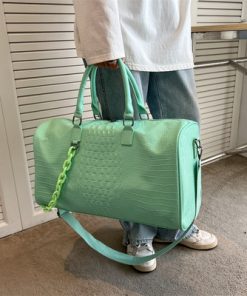 kQwLPU Leather Fashion Multi function Gym Travel Women Female Bags Big Capacity Crossbody Handbag With Pocket