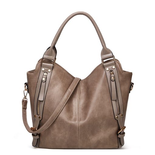 kdNlHigh Quality Big Capacity Women Handbag Luxury Women Bag Side Pockets Design Hand Bag PU Leather