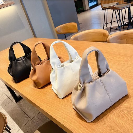 m76DFUNMARDI Fashion Brand Women Handbag 2023 Bucket Bag Solid Female Crossbody Bag High Quality PU Leather