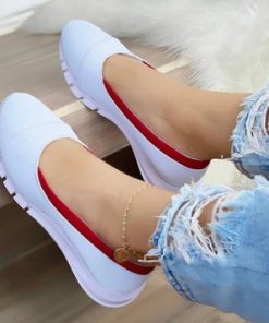 sY4GLadies Handmade Solid Color Women Shoes Classic Casual Flat Heel Shoes Comfortable Non slip Fashion Zapatos