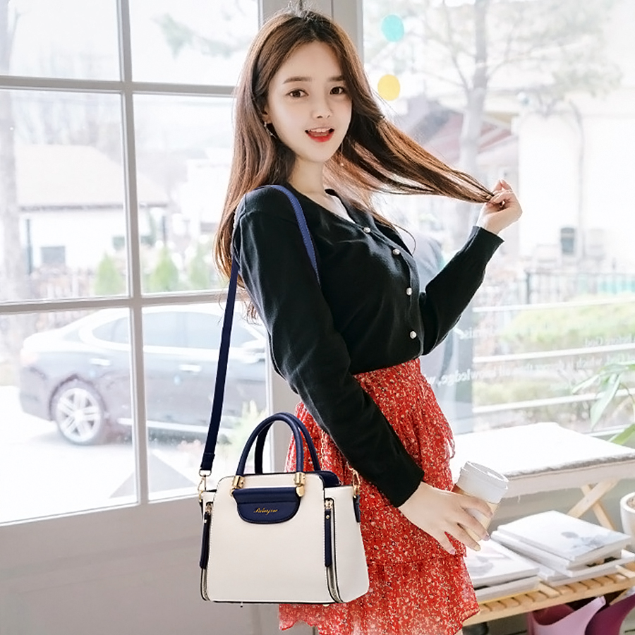 uukhWomen s bags 2023 new fashion women s bags hit color hand held bag Europeand the