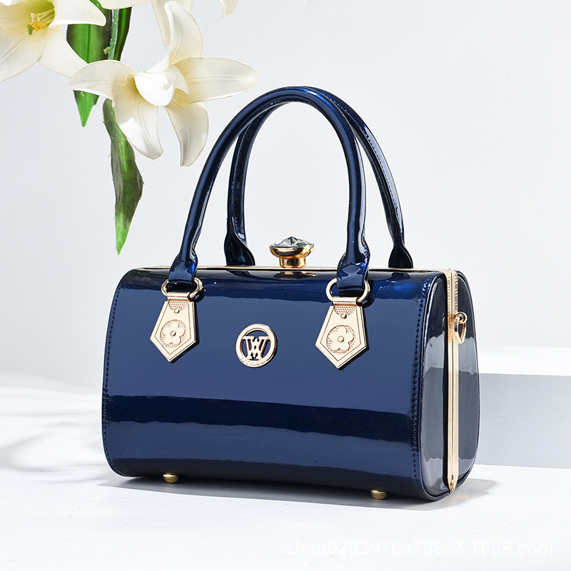 55XiNew Luxury Patent Leather Women S Bags Europe Diamond Ladies Handbags Bright Shoulder Bag Famous Brand