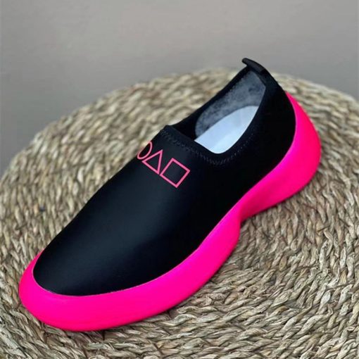 BdQG2022 Summer Platform Sneakers Women Orange Character Casual Shoes Plus Size Women Shoes 43 Shoes for