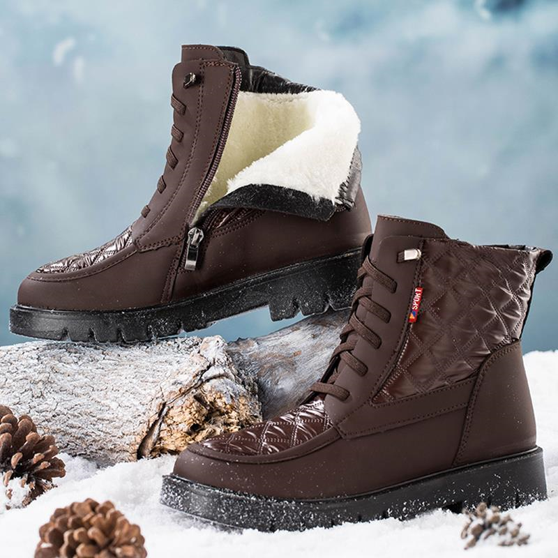 C8TLWomen Boots Waterproof Snow Boots For Winter Shoes Women Heels Ankle Boots Winter Platform Botas Mujer