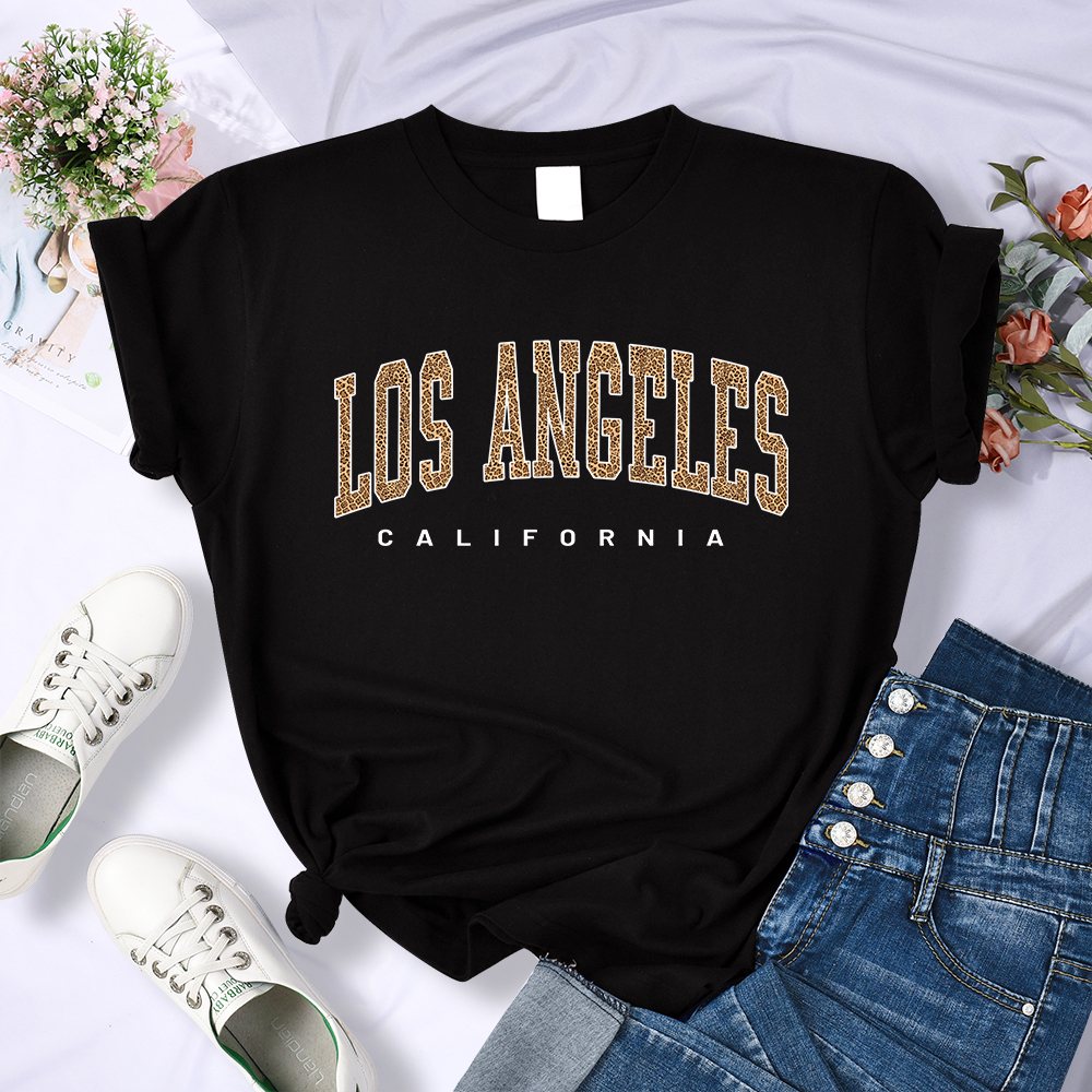 DCe5American city Los Angeles California Women Tshirt Brand Summer T Shirt Casual Sport Tee Clothes Street