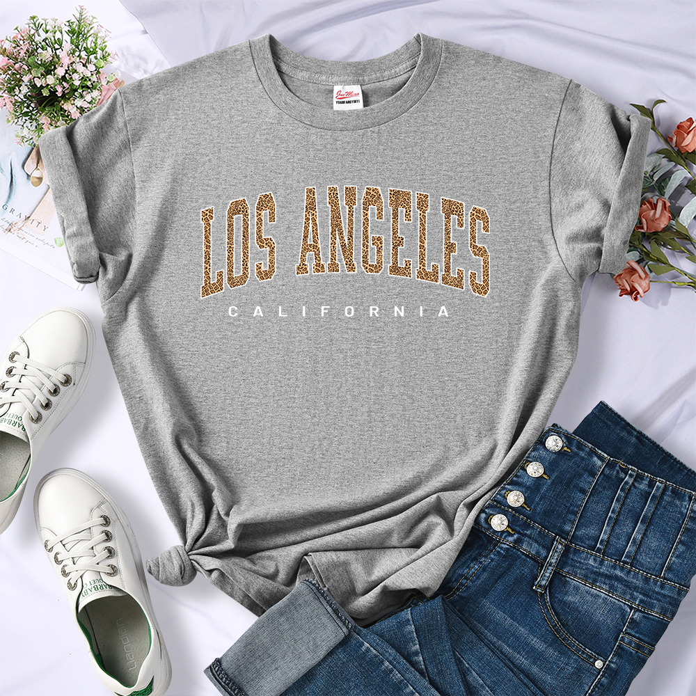 EIIiAmerican city Los Angeles California Women Tshirt Brand Summer T Shirt Casual Sport Tee Clothes Street