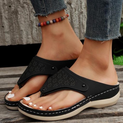 EKjkWomen Sandals 2023 New Summer Sandals With Low Heels Outdoor Slippers Summer Shoes For Women Flip