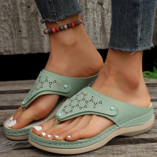 Hw2wWomen Sandals 2023 New Summer Sandals With Low Heels Outdoor Slippers Summer Shoes For Women Flip