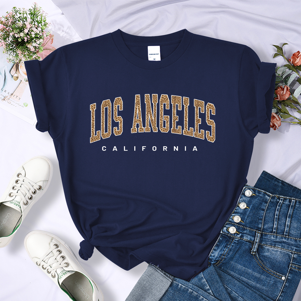 KXvgAmerican city Los Angeles California Women Tshirt Brand Summer T Shirt Casual Sport Tee Clothes Street