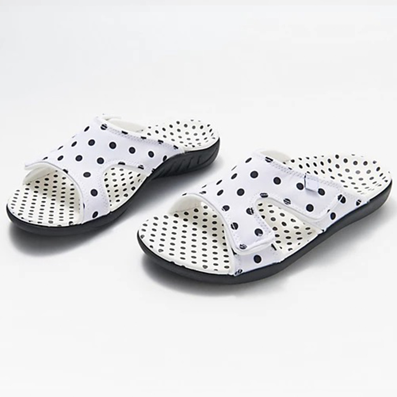 LJ2TSummer Women Slippers Fabric Soft Dots Shoes Women 2022 Comfort Open Toe Lightweight Slip On Female