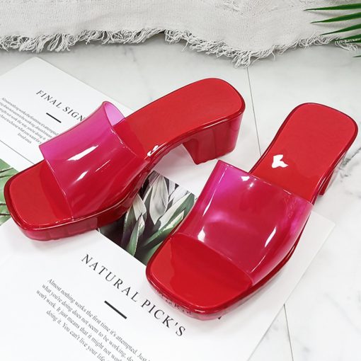 T7xpNew Women Slippers Simple Solid Color Non slip Outdoor Beach Woman Sandals Fashion with Heel Slider