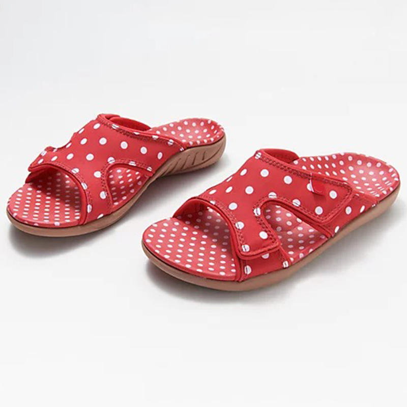 WrpDSummer Women Slippers Fabric Soft Dots Shoes Women 2022 Comfort Open Toe Lightweight Slip On Female