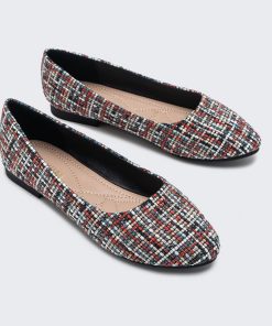XlZeFlat Shoes for Women Round Head Woven Shoes Lady Walking Shoes Comfortable Soft Sole Nice Quality