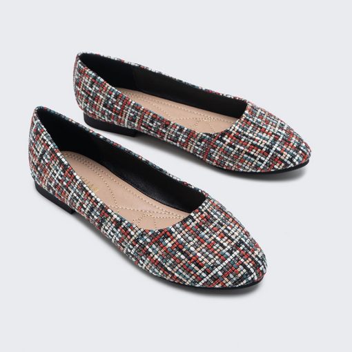 XlZeFlat Shoes for Women Round Head Woven Shoes Lady Walking Shoes Comfortable Soft Sole Nice Quality