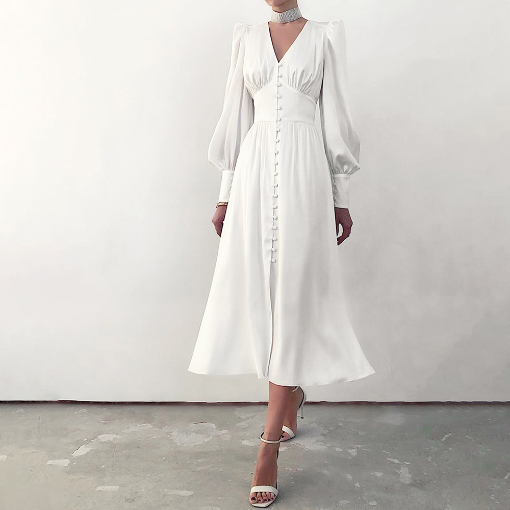 bu2aAutumn Elegant Long Sleeve Satin Dress Women 2022 Fashion High Waist Slim Maxi Dresses For Woman