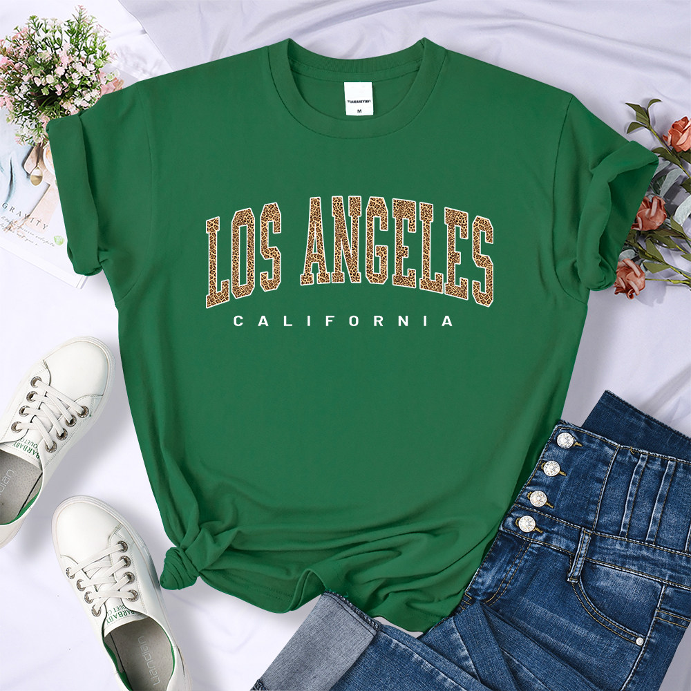 dAf6American city Los Angeles California Women Tshirt Brand Summer T Shirt Casual Sport Tee Clothes Street