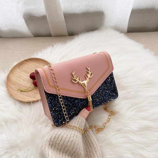 fTVDSmall Square Bag 2022 Fashion Shoulder Bags for Women Crossbody Daily Wild Chain Simple Leather Female