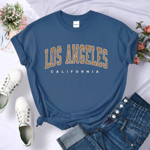 gxXJAmerican city Los Angeles California Women Tshirt Brand Summer T Shirt Casual Sport Tee Clothes Street