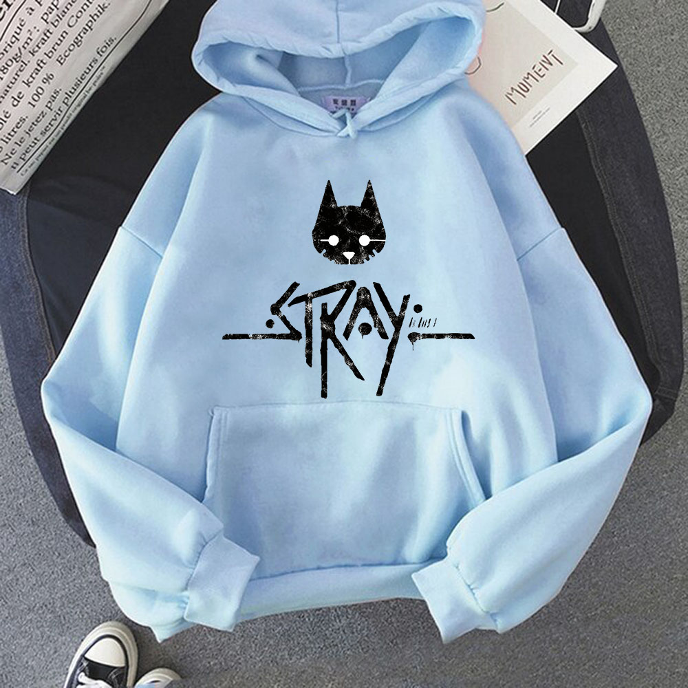 iorrStray Cat Game Hoodies 2022 Hot Sweatshirt Men Fashion Long Sleeve Harajuku Y2k Clothes Male Pullover