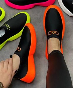 lCqo2022 Summer Platform Sneakers Women Orange Character Casual Shoes Plus Size Women Shoes 43 Shoes for