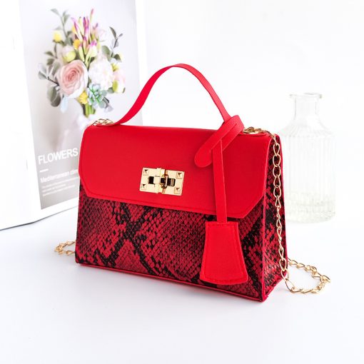 mgvb2022 New Messenger Bag for Women Trend Luxury Handbags Camera Female Cosmetic Bag Chain Snake Print