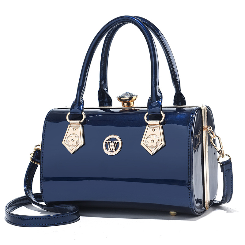 tp0QNew Luxury Patent Leather Women S Bags Europe Diamond Ladies Handbags Bright Shoulder Bag Famous Brand