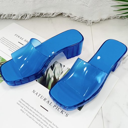 v5YrNew Women Slippers Simple Solid Color Non slip Outdoor Beach Woman Sandals Fashion with Heel Slider