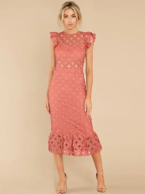 1gDzWedding Evening Dress Summer 2022 Sexy Lace Wrap Maxi Dresses for Women Hollow Out Sleeveless Linen