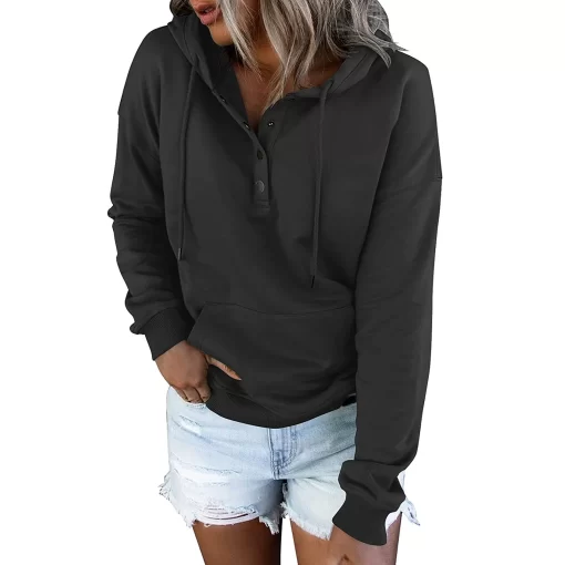 2cOZWomen Comfy Pure Hoodies Autumn Hooded Sweatshirt Women Hip Hop Hoodie Classic Hoody Pullover Tops Clothes