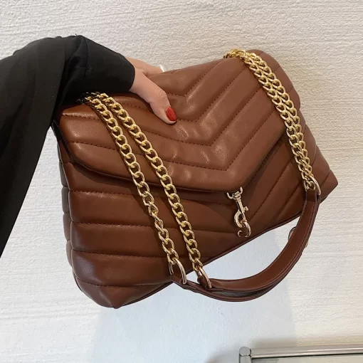 39TGCGCBAG Vintage Lingge Luxury Designe Handbags For Women Fashion Chain Shoulder Bag 2022 Quality Leather Large