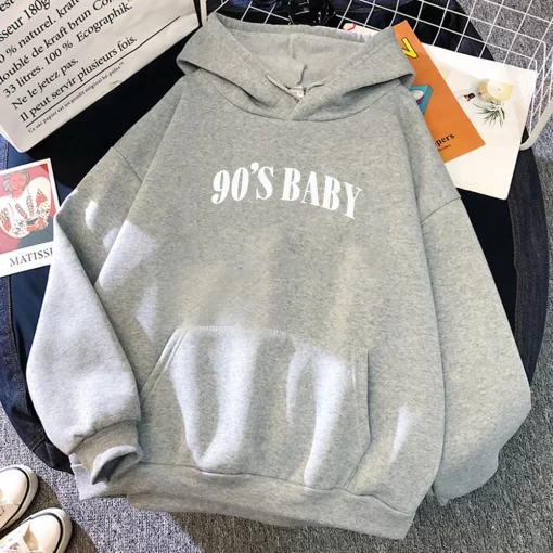 8IB890 s Baby Letter Design Hoodies For Womens Hip Hop Personality Streetwear Trendy Multicolor Hoody Fleece