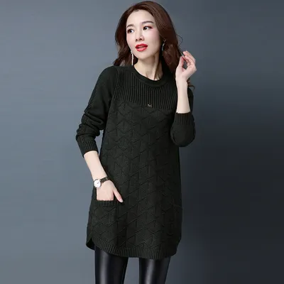 BMOY2023 New Korean Women s Autumn Long Long sleeved Sweater Tops Female winter Loose Bottoming Shirt