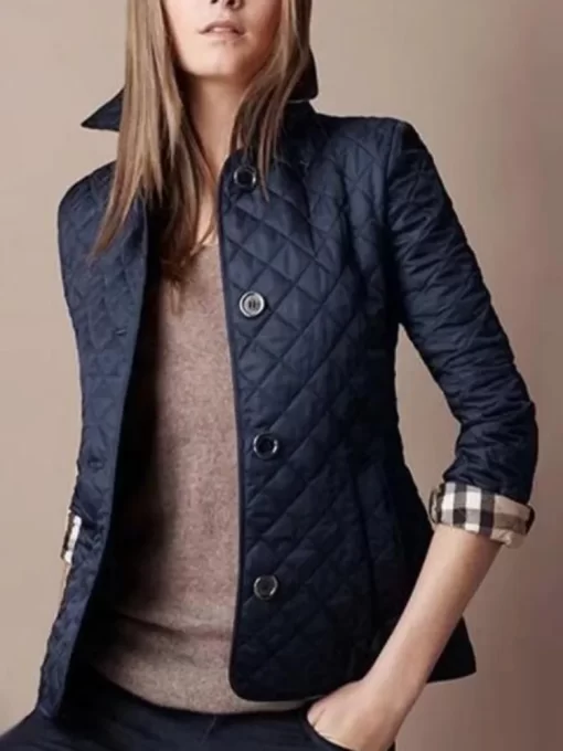 DJYpWinter Jacket for Women Warm Thin Temperament Commuting Coats for Women Laple Single breasted Slim Fit