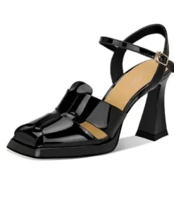 EBBuNew Fashion Pointed Toe Genuine Leather Sandals Woman Sexy High Heels Ladies Summer Party Wedding Platform