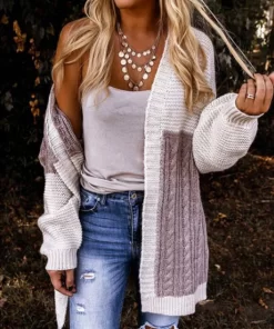 EemXWomen s Cardigan Sweater Long Sleeve Cardigan Knit Gradient Color Coat 2023 Fall And Winter Women