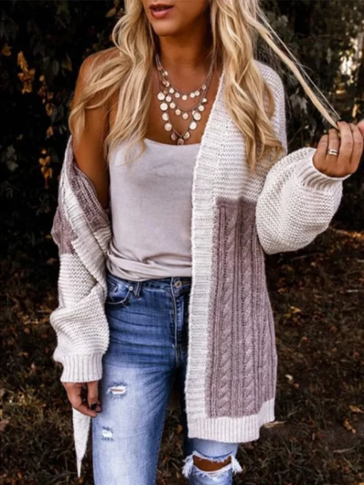 EemXWomen s Cardigan Sweater Long Sleeve Cardigan Knit Gradient Color Coat 2023 Fall And Winter Women