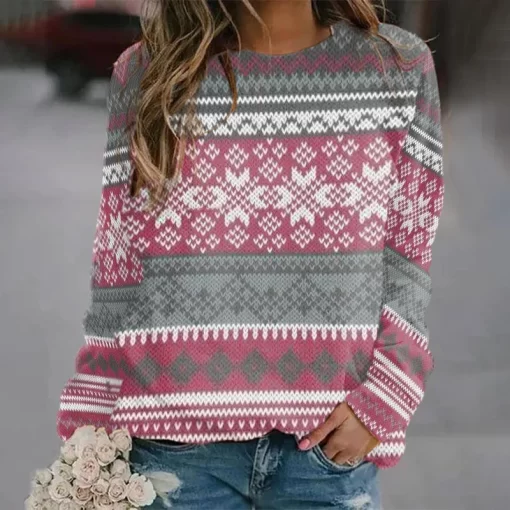 Ib10New Autumn Ethnic Style 3D Print Long Sleeve Women Hoodies Streetwear Female Hoodie Sweatshirt Pullover Oversized