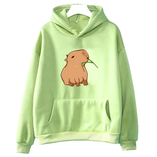 MOoPFunny Capybara Print Hoodie Women Men Kawaii Cartoon Tops Sweatshirt for Girls Unisex Fashion Harajuku Graphic