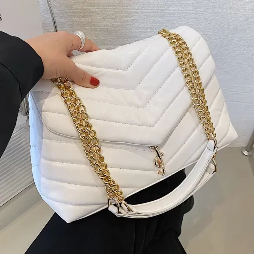 MzhFCGCBAG Vintage Lingge Luxury Designe Handbags For Women Fashion Chain Shoulder Bag 2022 Quality Leather Large
