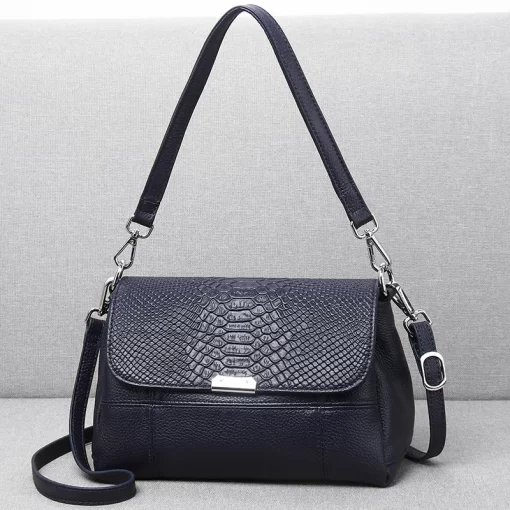 OOaC2023 Genuine Leather Handbags for Women Fashion Cow Leather Messenger Bag with Ball Bolsa Female Luxury